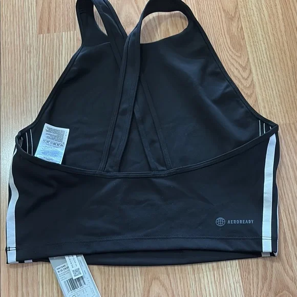 Adidas Black and White Crop Top - Picture 2 of 2